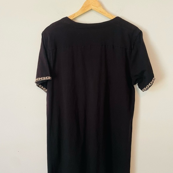 CAITE Johnny Was Black Floral Embroidered Women's Tunic - Picture 6 of 7